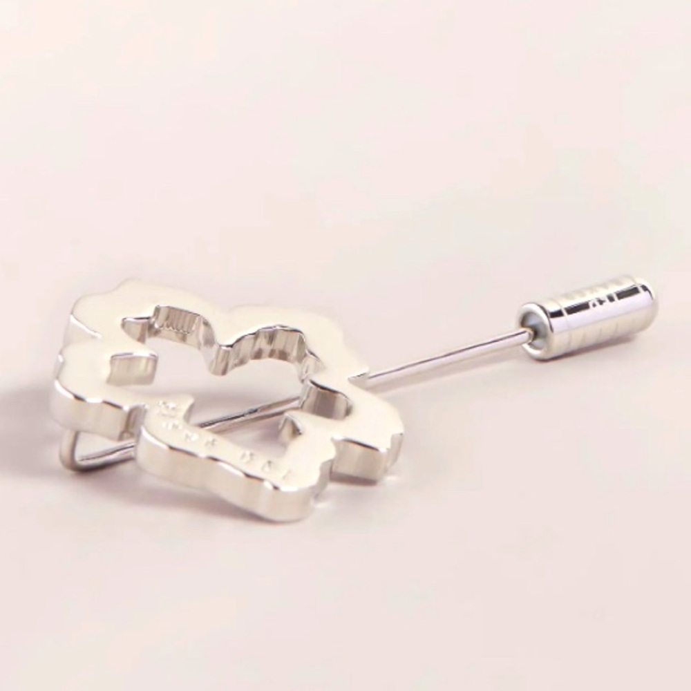 BNWT TED BAKER SILVER MAGNOLIA FLOWER TIE/STICK PIN FLORIOA COLLECTION IN BOX